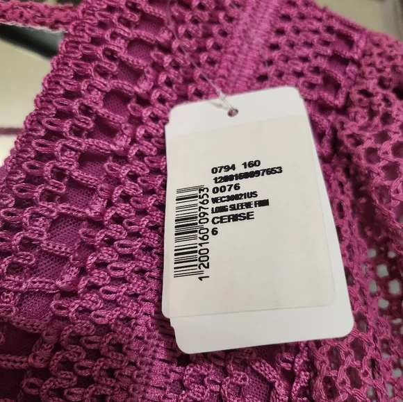 SOLD PatBO Long Sleeve Fringe Mini Dress - Picture 8 of 14